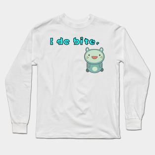 I do bite. cute 4 (Black frame) Long Sleeve T-Shirt